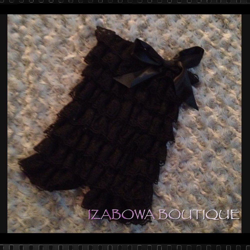 Black Lace Strapless Romper 523RL 2XL 6-7 years New